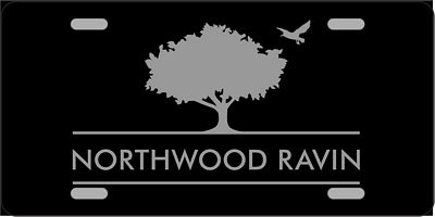 Northwood Ravin Sample Custom Corporate Logo License Plate