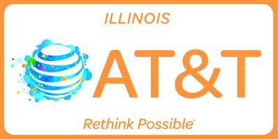 AT&T Sample Custom Corporate Logo License Plate